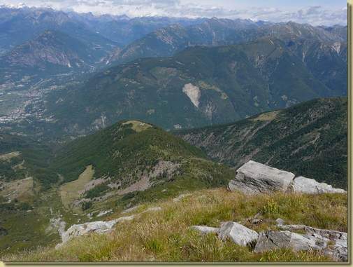 vista sugli alpeggi di Trontano 