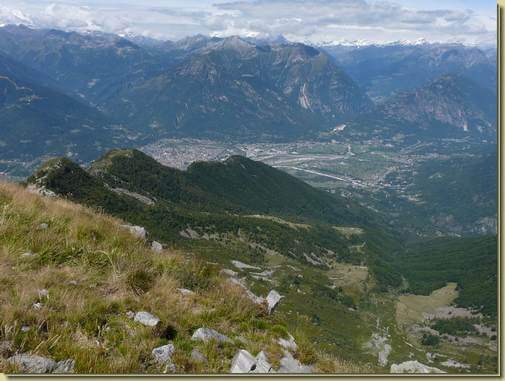 la dorsale salita e la piana di Domodossola 