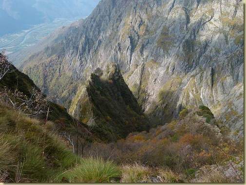 scendendo verso la Valle di Nibbio...