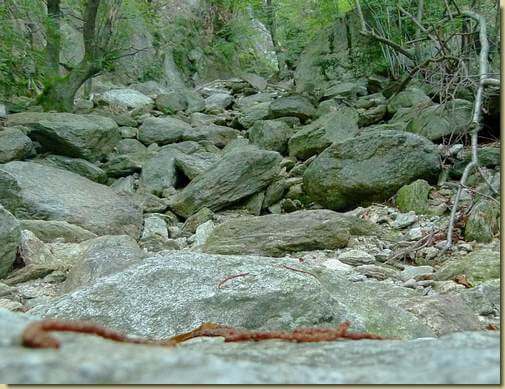 l'imbocco della Val Sorda...