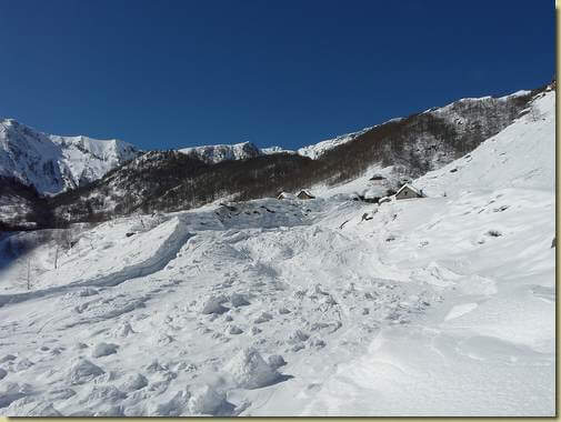 vecchia valanga presso l'Alpe Erta 