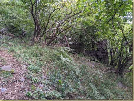 il rudere a circa 1210 m.