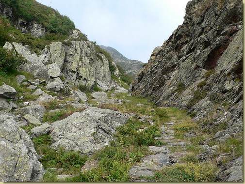 la "strettoia" prima dell'Alpe Cortechiuso... 