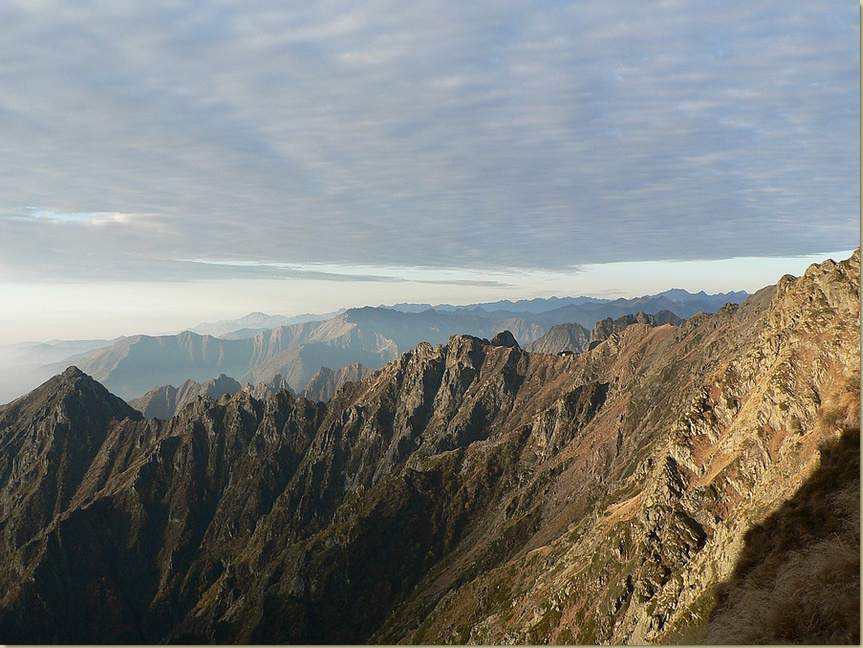 la cresta verso la Cima Sasso...