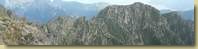panoramica della cresta Cima Sasso - Corona di Ghina dalla Cima di campo