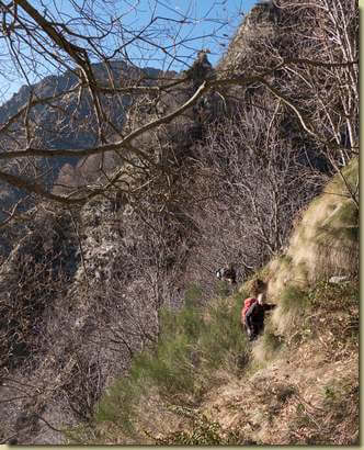 traversando verso il sentiero per Stavelli...