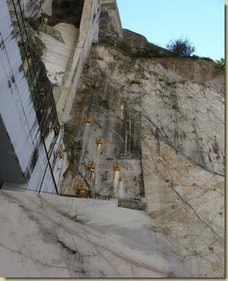 la parete della cava...  