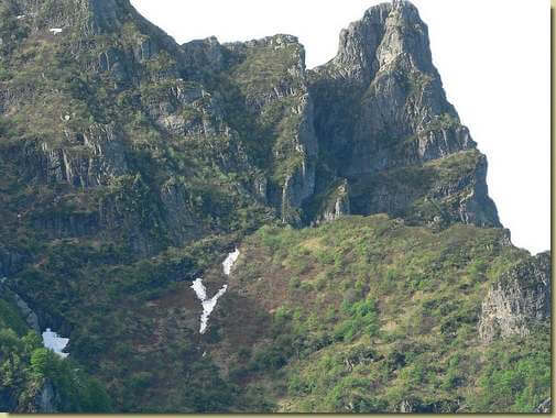la quota 1804 m. vista dalla Valle Aperta 