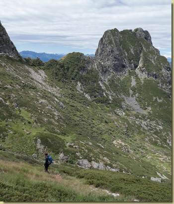 scendendo nel il fornale del Pedum...